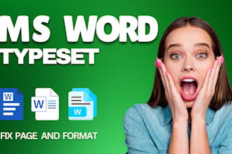 do ms layout typeset and fix page numbering