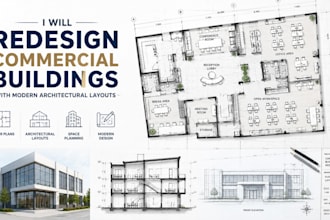 redesign commercial buildings with modern architectural layouts