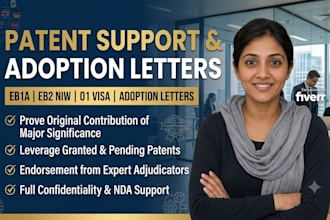 write patent adoption support letters for eb1a gtv