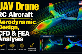 design accurate uav drone rc aircraft aerodynamic design, cfd and fea analysis