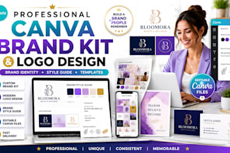 design a professional canva brand kit and brand style guide canva brand kit