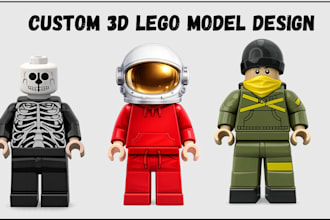 do 3d lego model design, moc car toy 3d model, 3d lego design