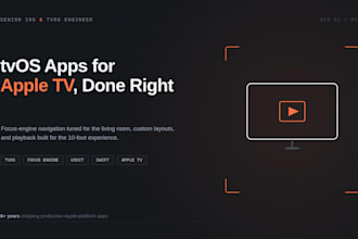 create tvos app development for apple TV