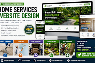 do carpet cleaning, painting, junk removal landscaping and tree services website