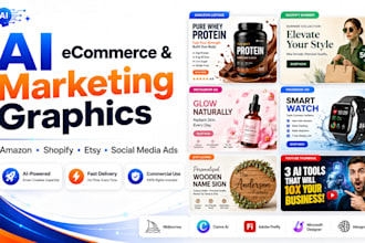 design ai amazon listing images, shopify banners and social media ads