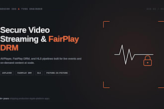 add avplayer, fairplay drm, and hls video streaming into your ios tvos app