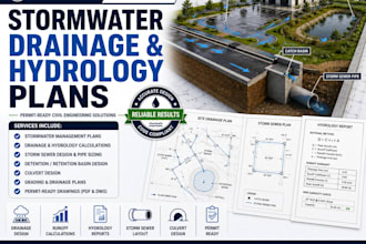 design stormwater drainage and hydrology plans