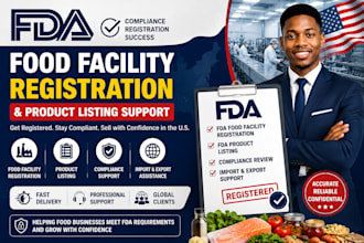 register your fda food facility and complete fda product listing