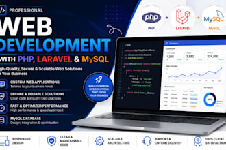 web development with php, mysql, laravel and wordpress