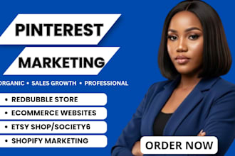 pinterest marketing for etsy shop redbubble ebay amazon store society6 shopify