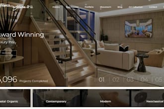 design interior design website and architectural website