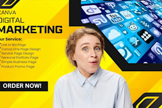 design website landing page link in bio personal portfolio product promo page