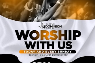 do exceptional event flyer design, postcard or church flyer