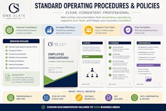 write professional sops, policies, and procedures for your business