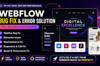 fix webflow bugs errors elementor and woocommerce issues