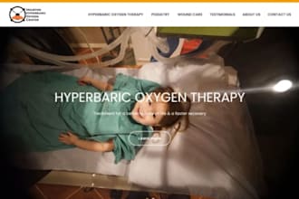 design wix hyperbaric oxygen website lymphatic massage surgery recovery website