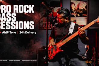 record pro rock electric bass for your song  24h delivery