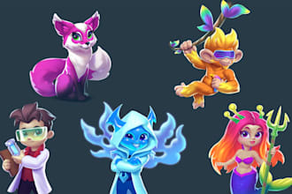 create cute stylized character design
