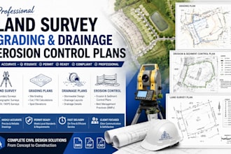 draw land survey plans, grading plans, erosion plans in US