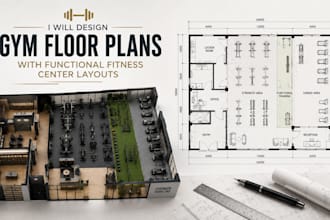 design gym floor plans with functional fitness center layouts