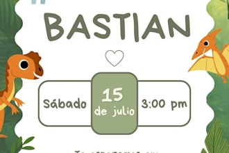 diseño invitaciones digitales para cumpleaños