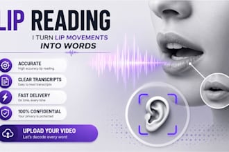 provide professional forensic lip reading for cctv and silent videos