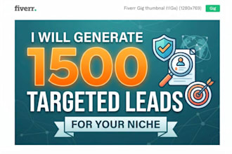 generate 1500 targeted leads for your niche