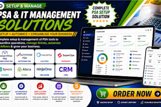 setup connectwise psa autotask psa halopsa superops syncro atera ninjaone crm