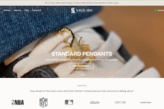 create a luxury shoe pendant shopify website