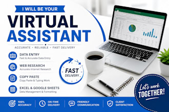 be your virtual assistant for date entry, web research