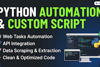 build custom python script for web automation