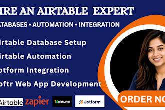 airtable database, automation, formular, jotform, softr web app CRM