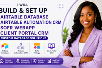 build airtable database, airtable automation crm, sofr wbapp, client portal crm