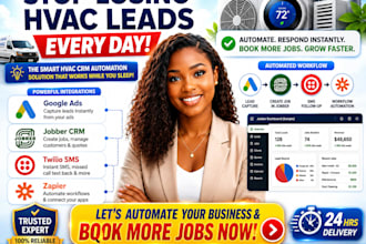 integrate google ads jobber twilio zapier hvac CRM automation