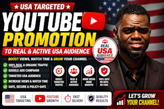 youtube video with google ads to real USA audience organically grow subscription