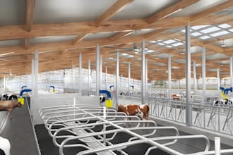 design 3d cattle barn, sheep barn, goat farm, and pig farm architecture