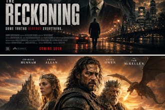 create a professional movie poster design