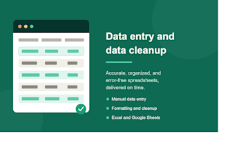 do data entry and clean up your excel or google sheets
