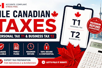 file your canadian t1 personal and t2 corporate tax return