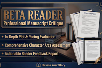 provide honest beta reading and detailed critique for your book