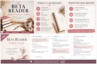 be your beta reader and give constructive feedback