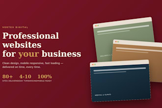 create a professional website for your small business