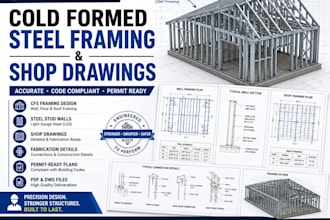 design cold formed steel framing and shop drawings