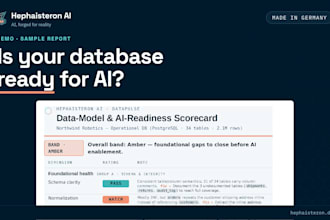 design your database schema and data model, ready for analytics and ai
