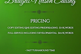 edit your horror or thriller novel