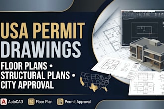 do USA permit drawings architectural plans structural drawings for city approval
