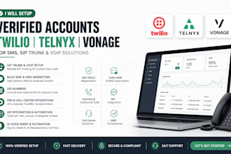 etup verified account twilio telnyx vonage for sms sip trunk