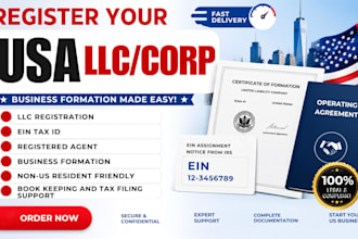 register and incorporate llc corp business in new mexico wyoming delaware USA