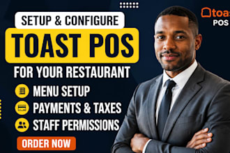 setup toast pos menu, payments, taxes and staff permissions