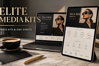 design conversing influencer media kit and speaker one sheet